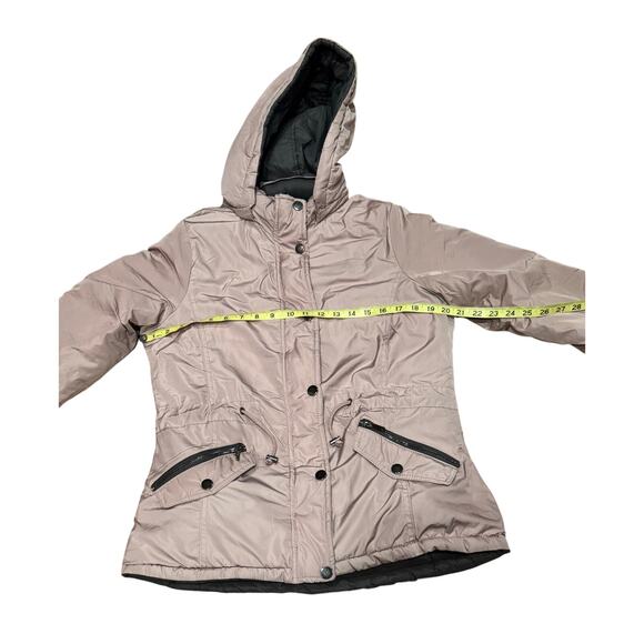 NWOT Snobbish Women's Large Reversible Pink puffer jacket cinch waist Feminine - Picture 8 of 8